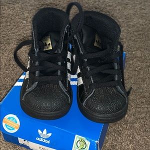 adidas Kids Black and White Sneakers